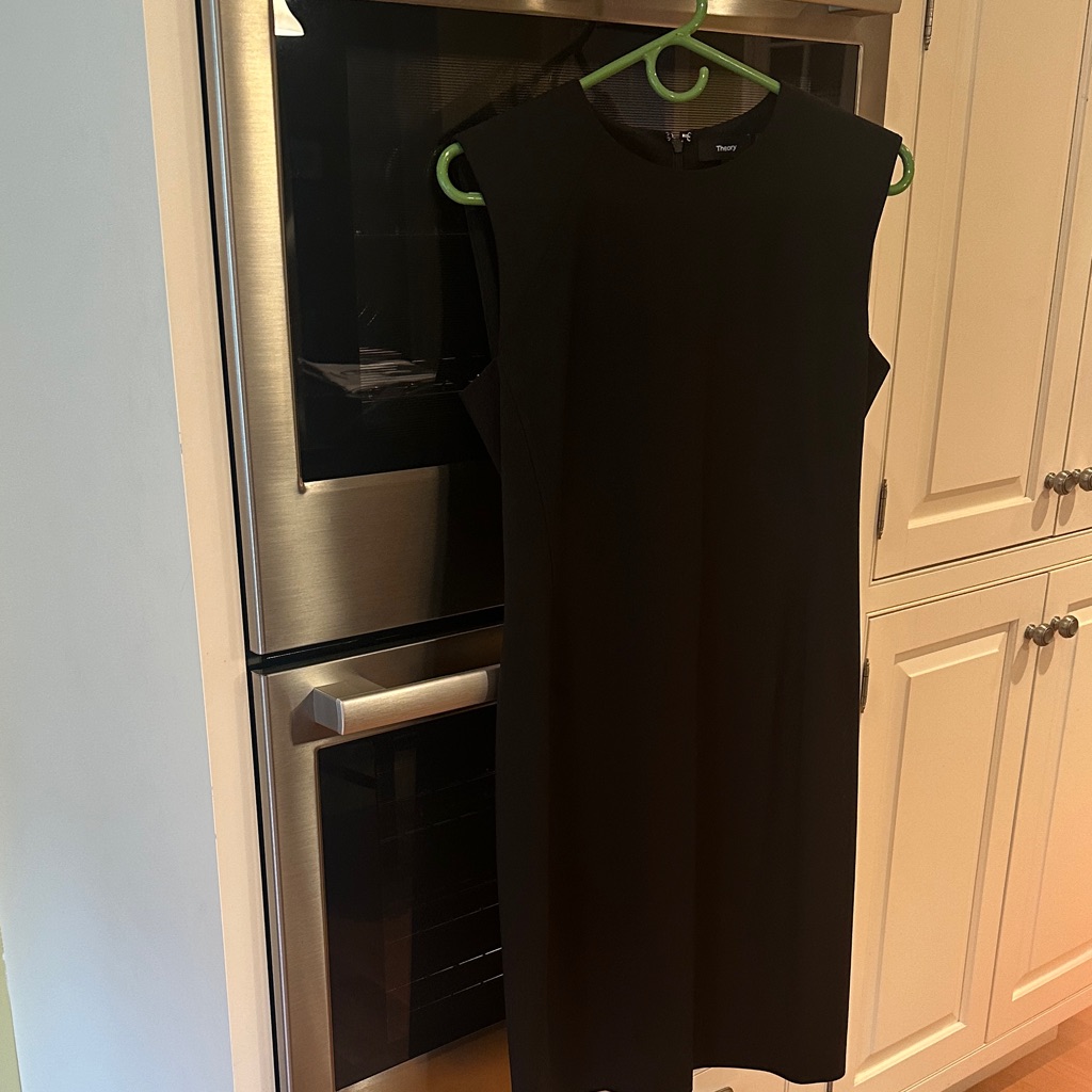 Theory Power Dress Black Wool